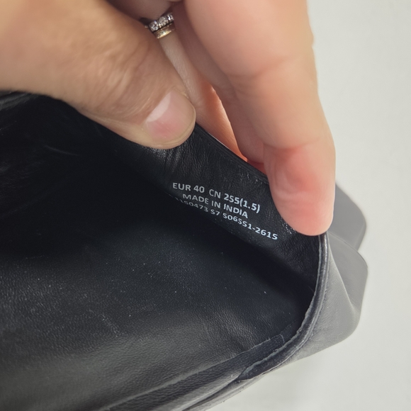 COS Black Slip-On Leather Sandals Square Toe Back Strap EUR 40 SIZE - Picture 5 of 8